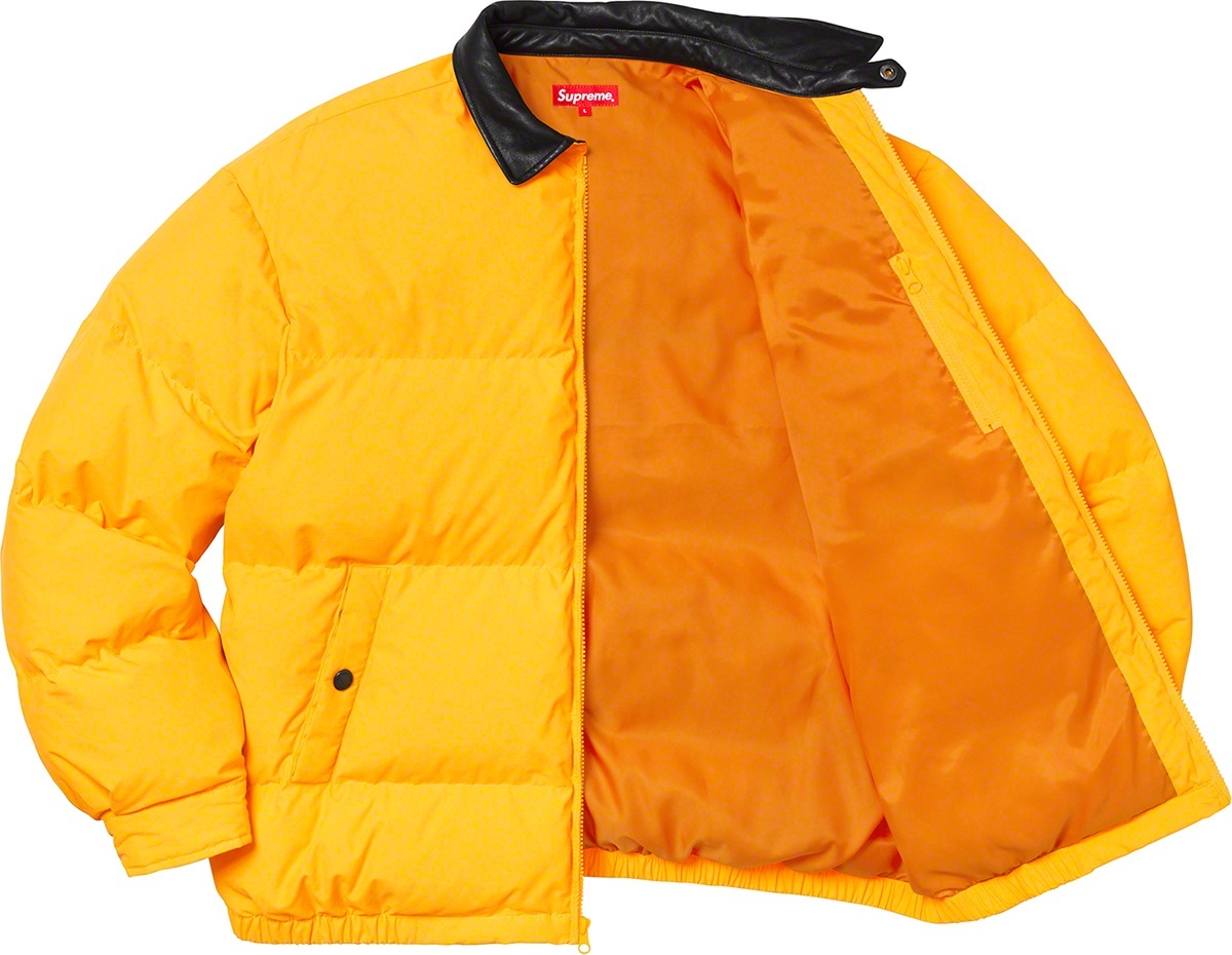 Leather Collar Puffy Jacket view 11